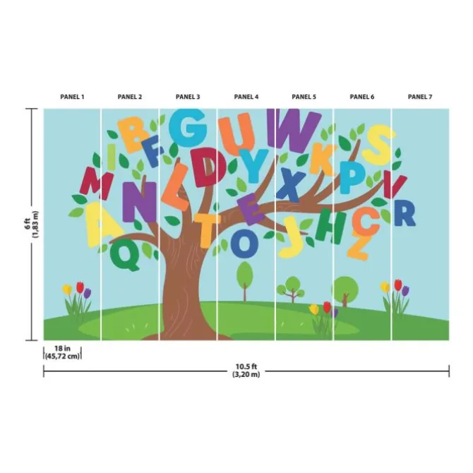 Alphabet Tree Peel & Stick Mural