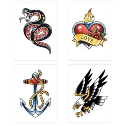 American Traditional Temporary Tattoos