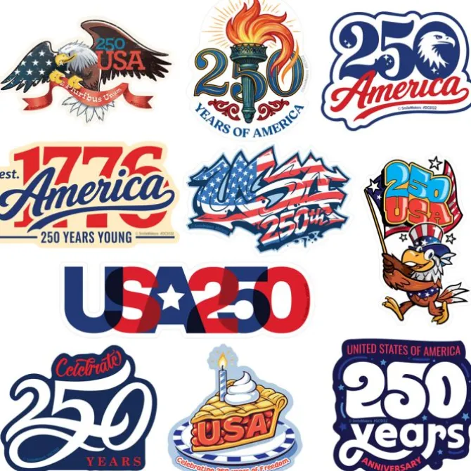 America 250th Vinyl Decals