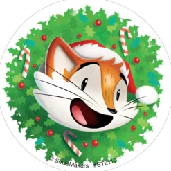 Animals in Santa Hat Stickers