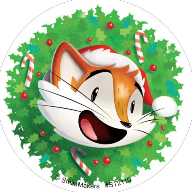 Animals in Santa Hat Stickers
