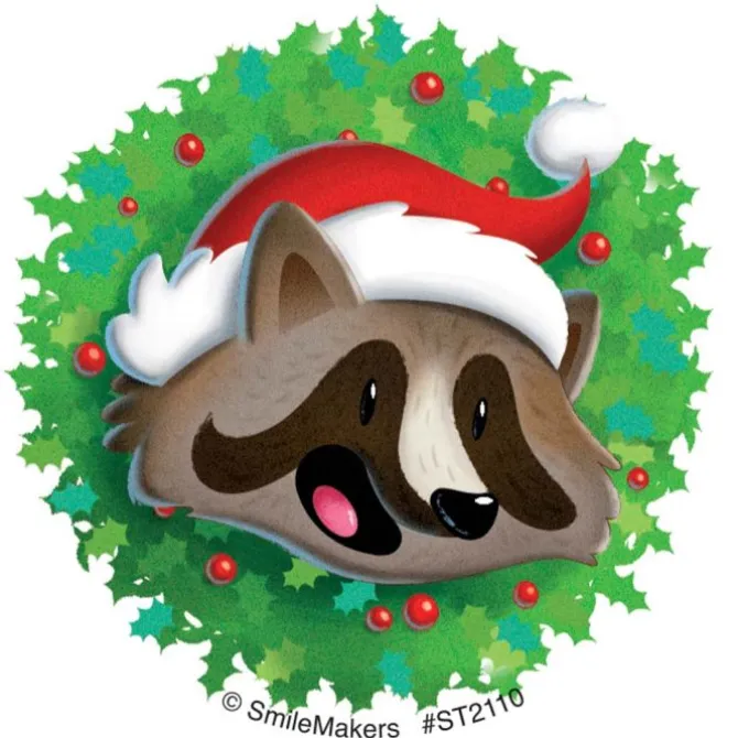 Animals in Santa Hat Stickers