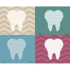 Assorted Chevron Tooth Laser Cards