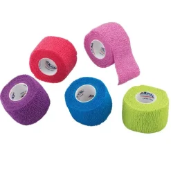 1 1/2" Assorted Color Cohesive Bandage Wrap Rolls