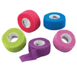 1" Assorted Color Cohesive Bandage Wrap Rolls