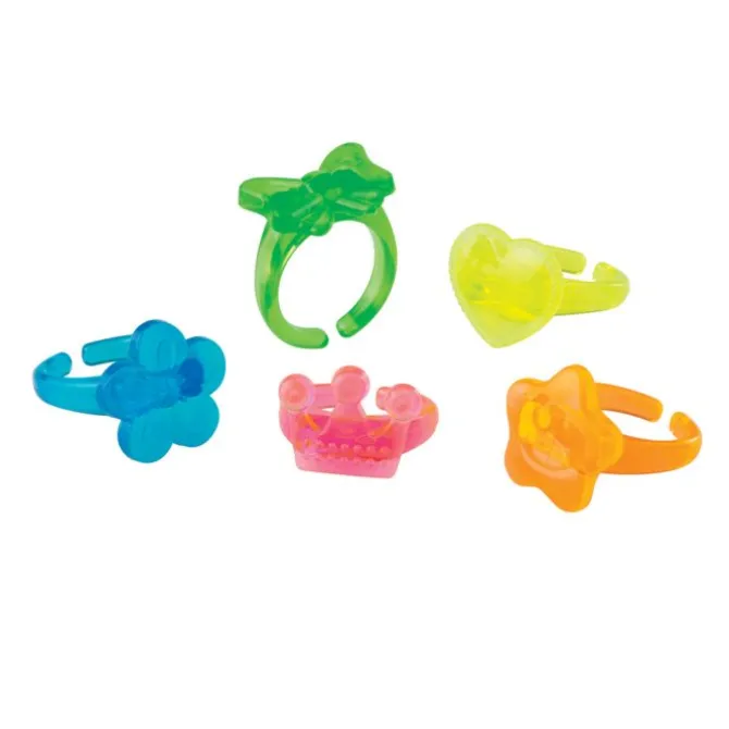Assorted Color Plastic Rings