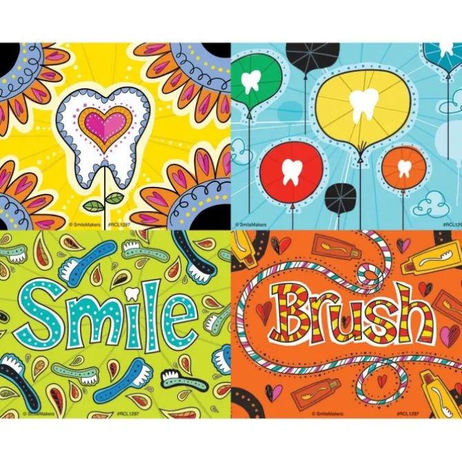 Assorted Dental Doodles Laser Cards