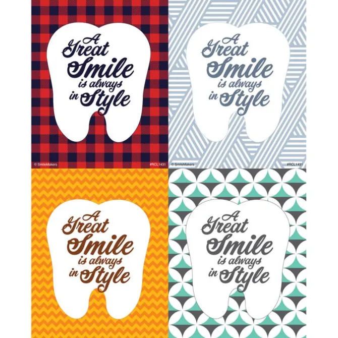 Assorted Laser Great Smile Tooth Recall Cards