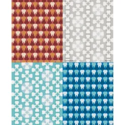 Assorted Tooth Patterns Laser Cards