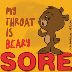 Beary Sore Throat Stickers