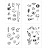 Black and White Tiny Doodle Temporary Tattoos
