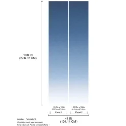 Blue Aura Ombre Peel & Stick Wallpaper Mural