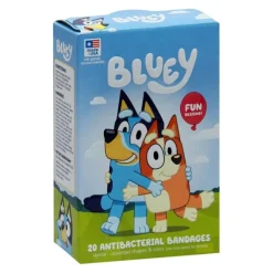 Bluey Antibacterial Bandages - Case of 20 Count Boxes