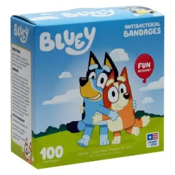 Bluey Antibacterial Bandages - 100 Count Box