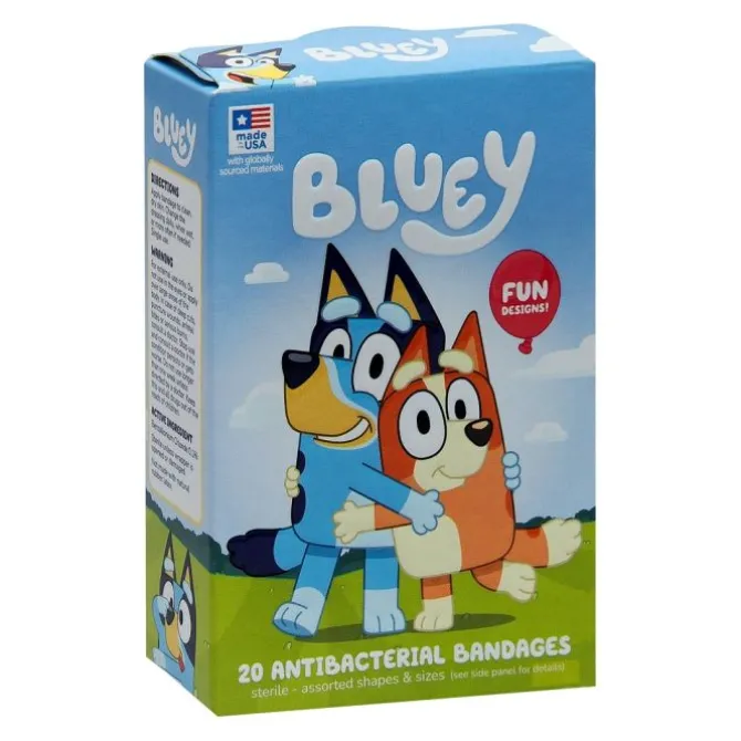 Bluey Antibacterial Bandages - 20 Count Box
