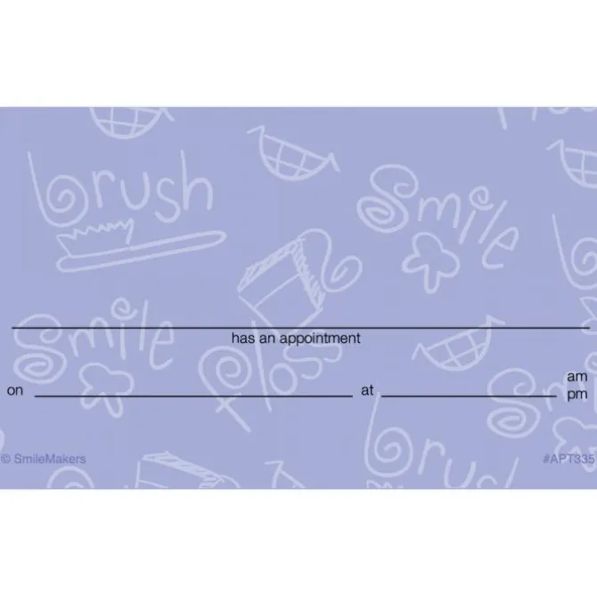 Brush, Floss, Smile Appointment Cards