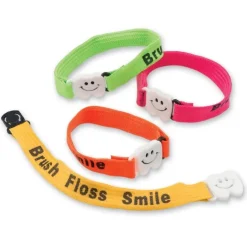 Brush, Floss, Smile Clip Bracelets