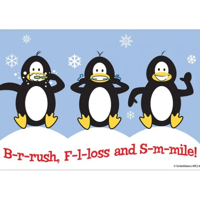 BrushFlossSmile Penguin Recall Cards