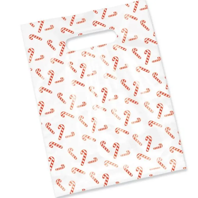 Candy Cane Scatter Print Bags