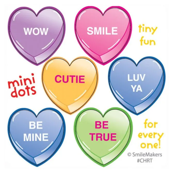 Candy Hearts Mini Dot Stickers