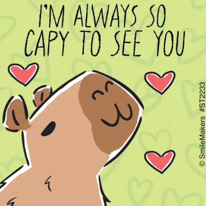 Capybara Puns Stickers