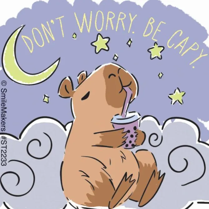 Capybara Puns Stickers