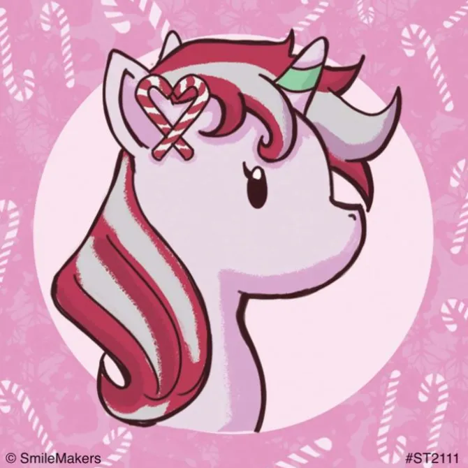Chibi Holiday Unicorn Stickers
