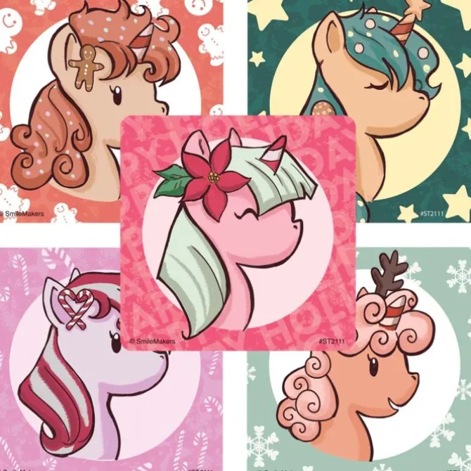 Chibi Holiday Unicorn Stickers