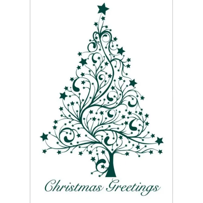 Christmas Greetings Tree Greeting Cards