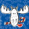 Christmas Moose Stickers