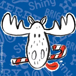 Christmas Moose Stickers