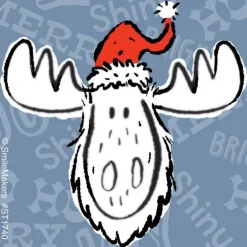 Christmas Moose Stickers