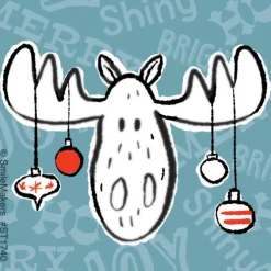 Christmas Moose Stickers