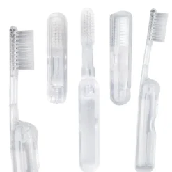 Clear Folding Travel Toothbrushes