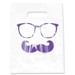 Clear Glasses & Moustache Bags