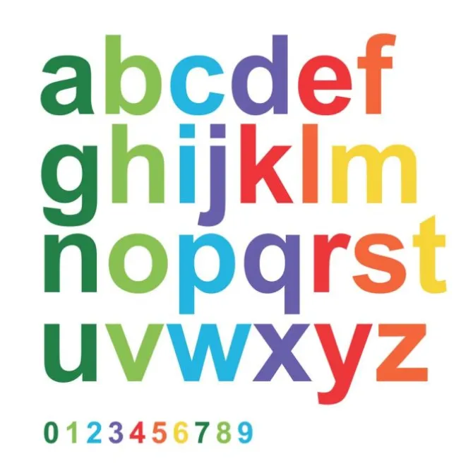 Colorful Lowercase Alphabet Giant Wall Decals