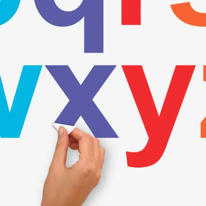 Colorful Lowercase Alphabet Giant Wall Decals