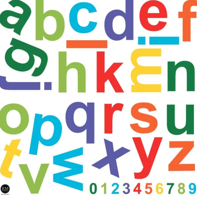 Colorful Lowercase Alphabet Giant Wall Decals