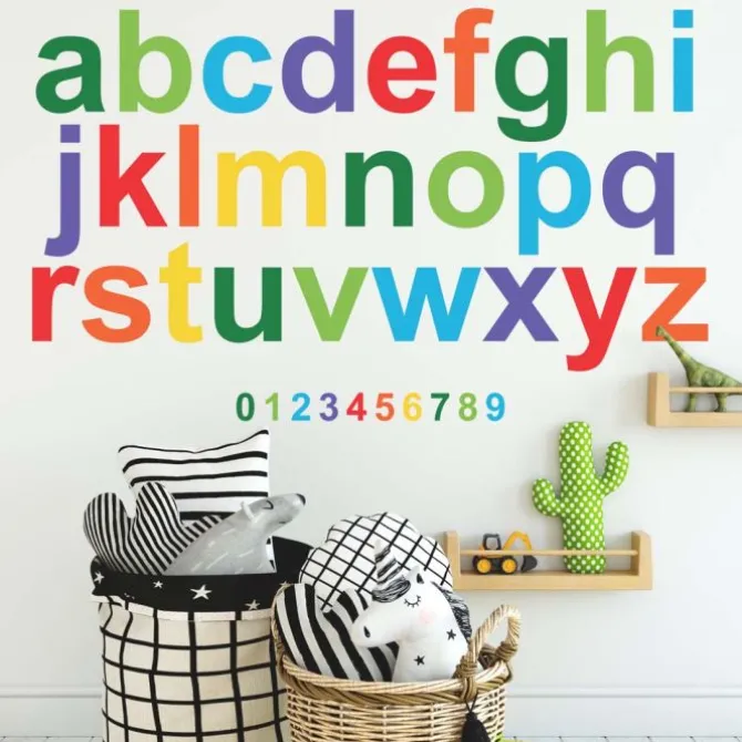 Colorful Lowercase Alphabet Giant Wall Decals