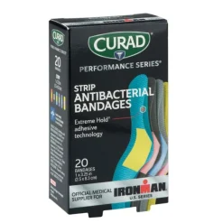Curad® Assorted Fabric Strip Antibacterial Bandages