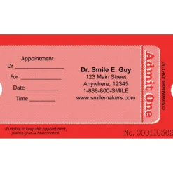 Custom Admit One Ticket Appointment Cards