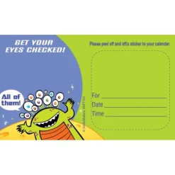 Custom Alien Eyecare Appointment Cards