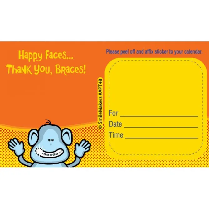 Custom Braces Monkey Appointment Cards
