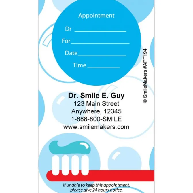 Custom Brush & Bubbles Appointment Cards