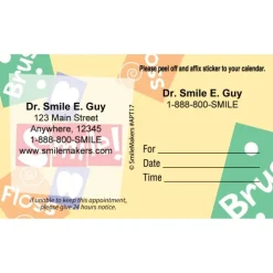 Custom Brush, Floss, Smile Appointment Cards