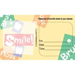 Custom Brush, Floss, Smile Appointment Cards