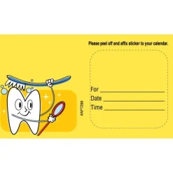 Custom Brushing Tooth Appointment Cards