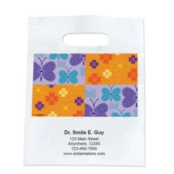 Custom Butterflies and Flowers Dental Take Home Bags