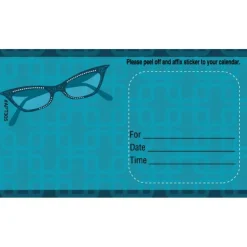 Custom Cat Eye Glasses Appointment Cards