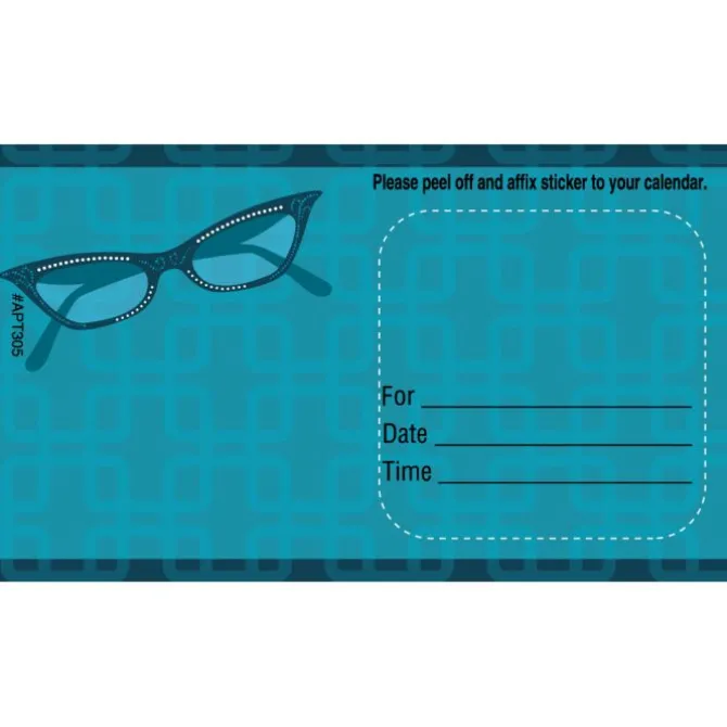 Custom Cat Eye Glasses Appointment Cards